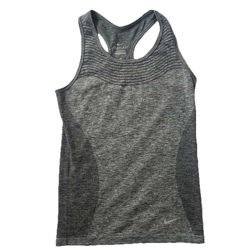 Nike Razorback Tank Top Women XS Gray DriFit Active Athletic Running Workout EUC